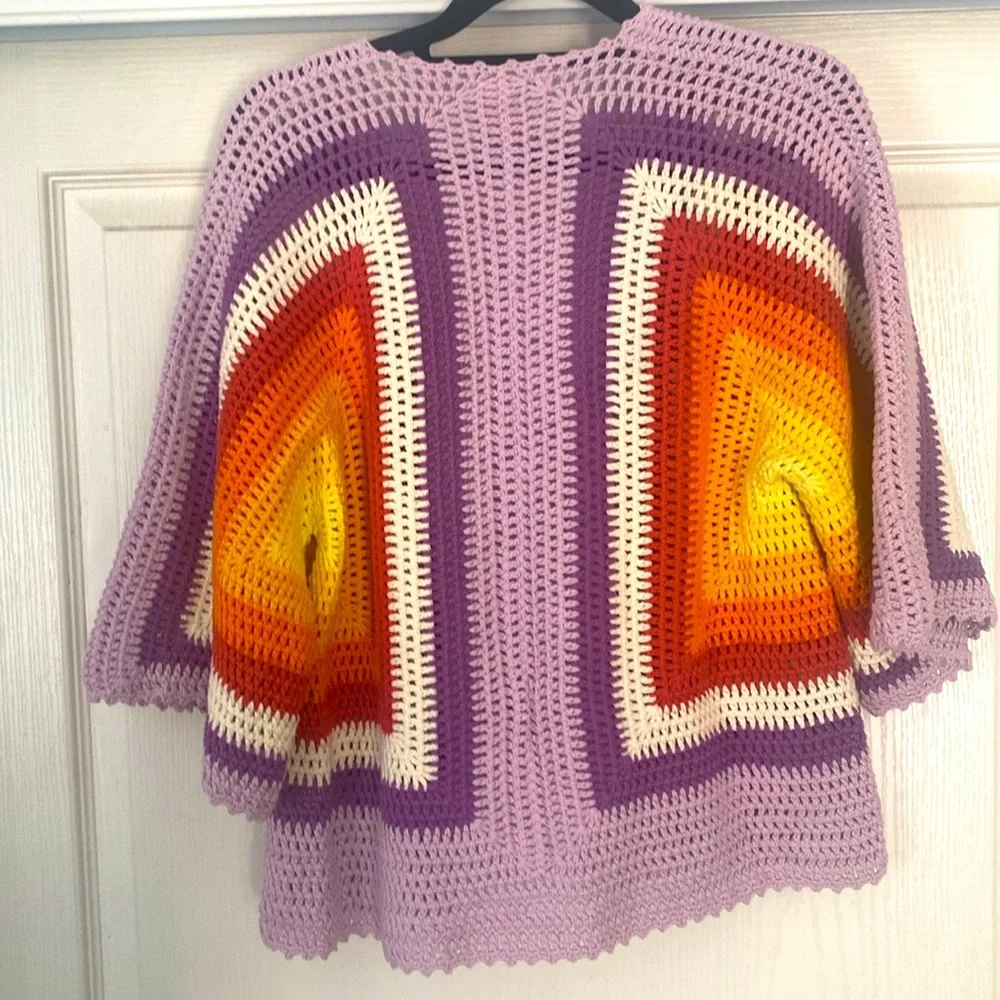 Farm Rio-Multicolor Crochet Sweater - Picture 3 of 3